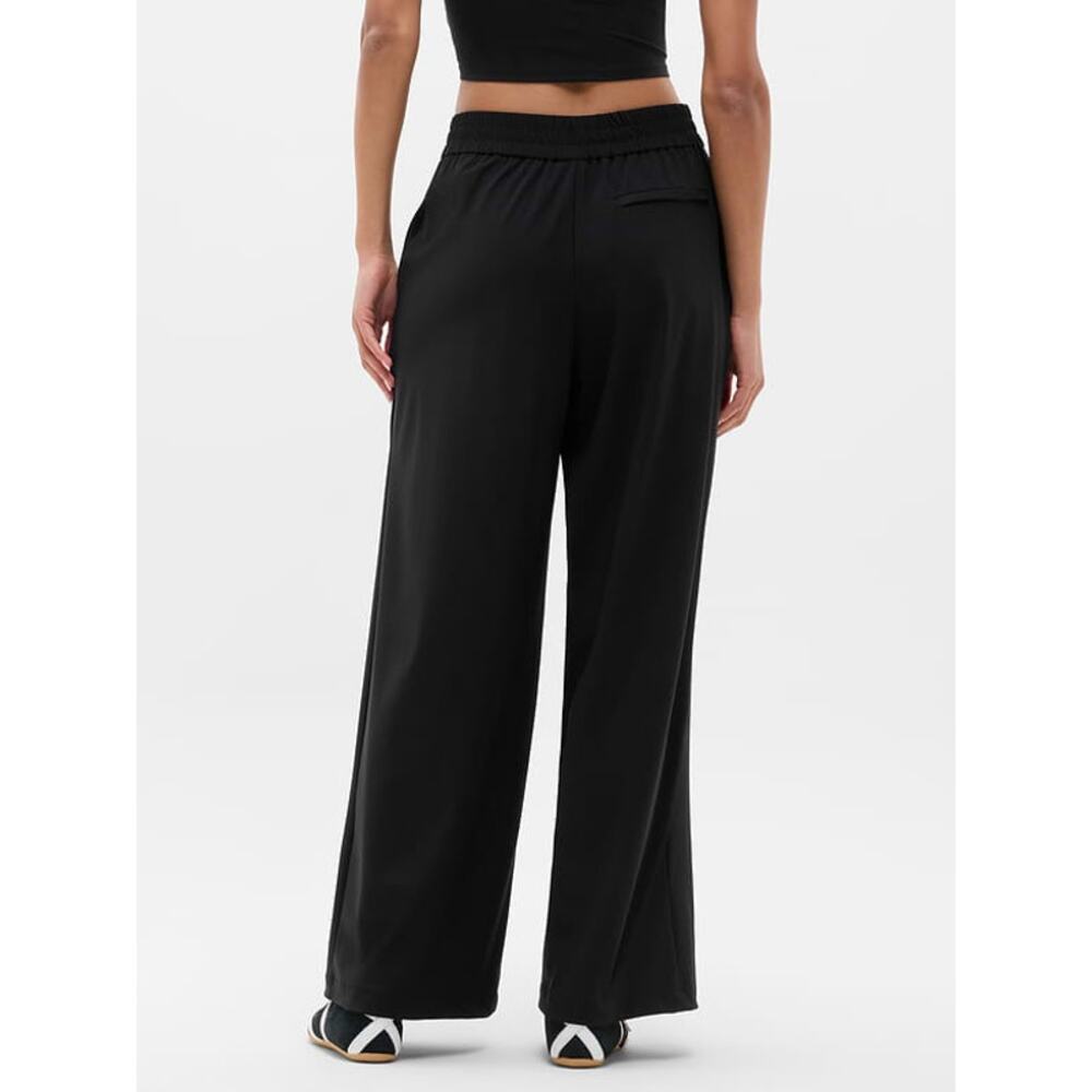 Athleta Pinnacle High Rise Trouser Pants Wide Leg Women’s Size 6 Black Pockets - Picture 2 of 12